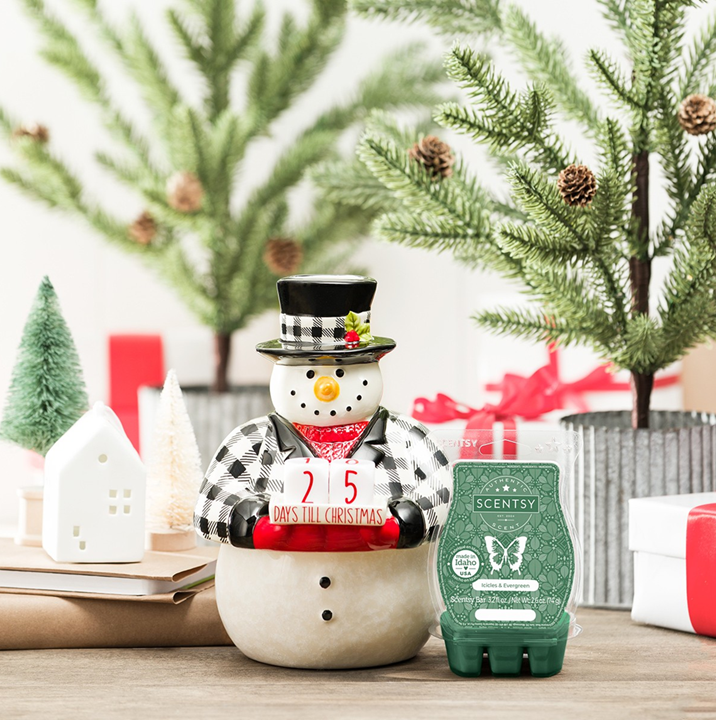 Scentsy Warmer Of The Month Kickoff to Christmas & Icicles & Evergreen Scent for November 2021