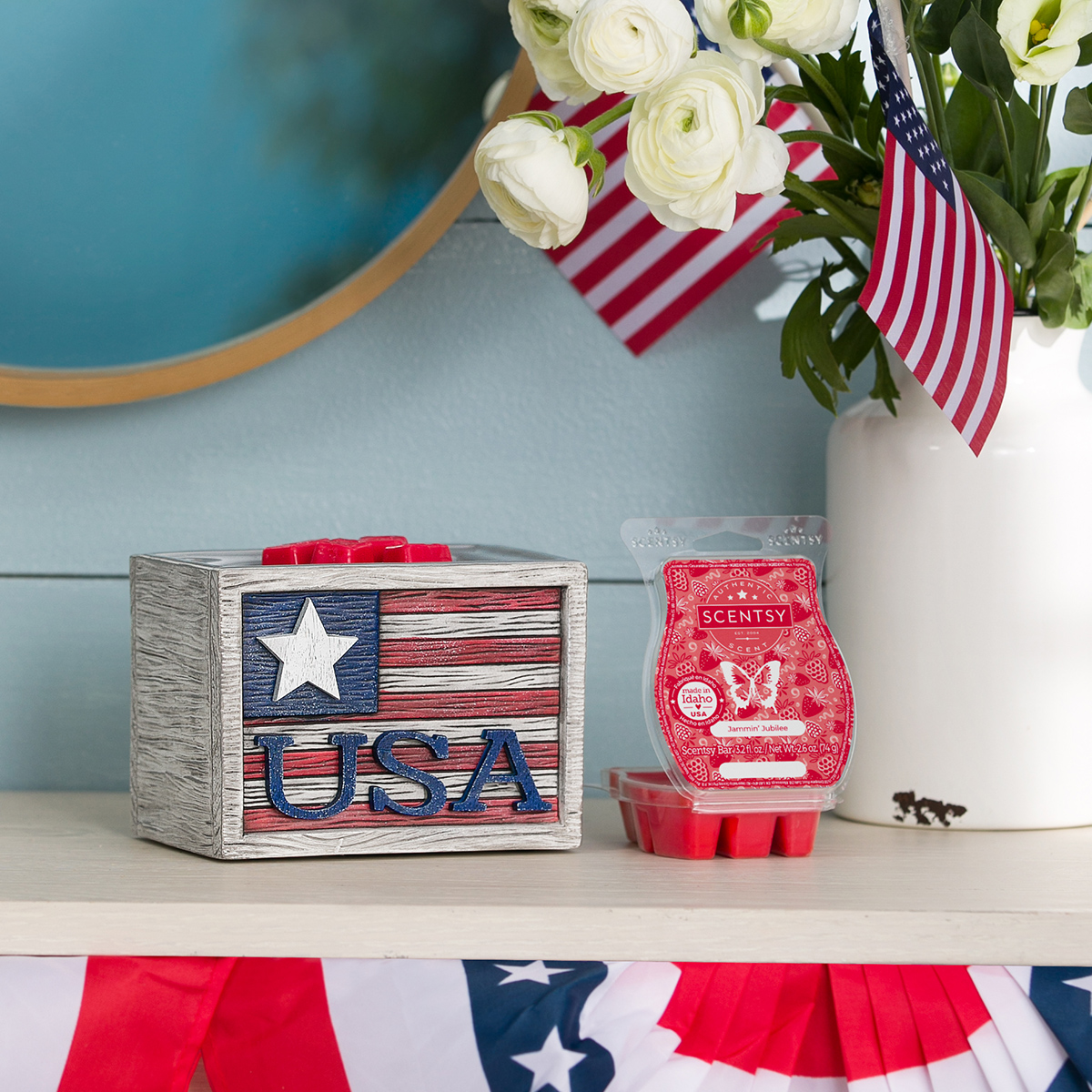Scentsy Warmer Of The Month Let Freedom Ring & Jammin’ Jubilee Scent for June 2024