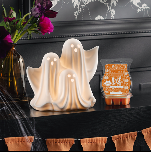 Scentsy Warmer Of The Month Boo Crew Ghost & Spooky But Sweet Scent for September 2024